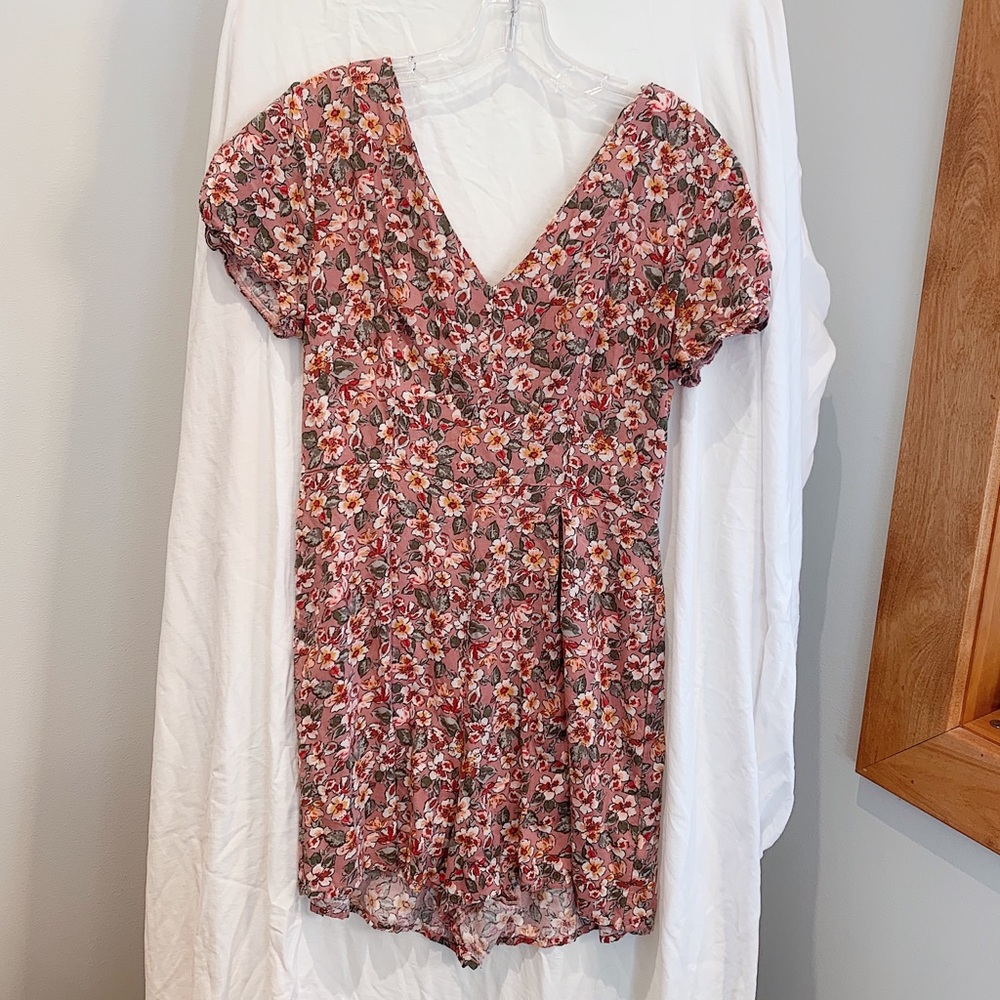 Exhilaration Blush Floral Romper
